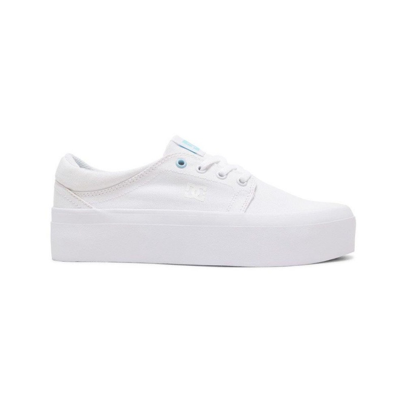 DC Shoes Trase TX Skateskor Dam Vita Blå | WKEN-40186