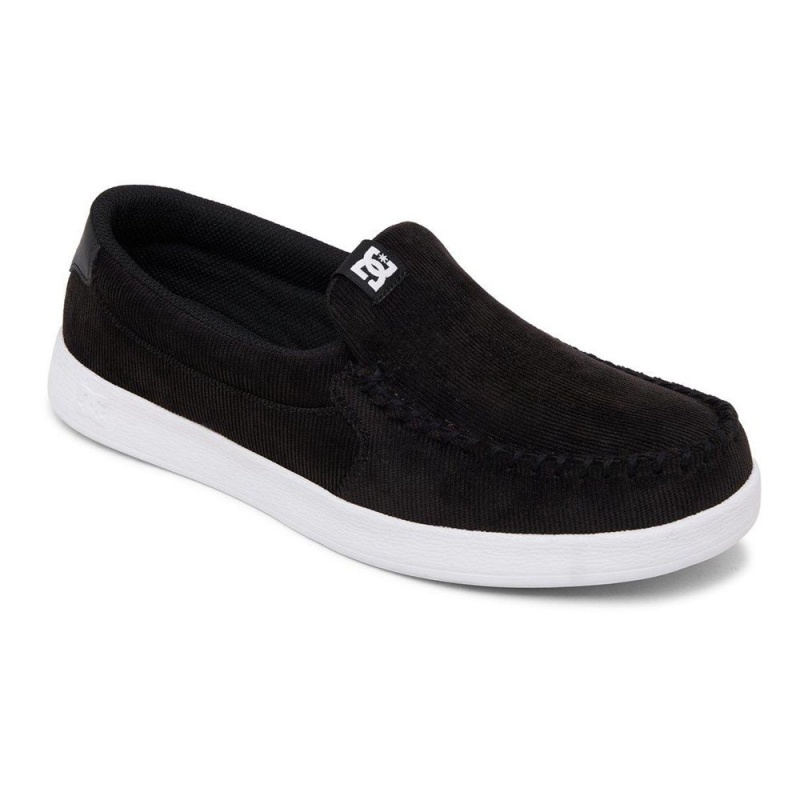 DC Shoes Villain Skateskor Herr Svarta Vita | BQGC-89246